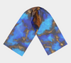 POEFASHION® Blue Boulder Opal 4 Long Scarf - Royal Blue with Bronze colors