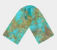 POEFASHION® New King Turquoise Long Scarf 3 - True Turquoise Blue with Sand Brown