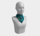 POEFASHION® Royston Blue Copper Painted Square Scarf - True Royston Blue with Copper