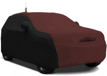 Coverking CVC3SP290MD2014 Custom Fit Microfiber Outdoor Car Cover - Black sides and wine insert