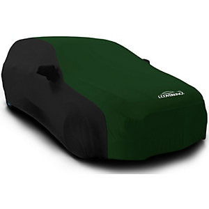 Coverking CVC2SS291AN7002 Custom Fit Satin with lycra yarns Indoor Car Cover - Black sides and green insert