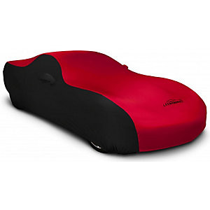 Coverking CVC1SS294AR2006 Custom Fit Satin with lycra yarns Indoor Car Cover - Black sides and red insert