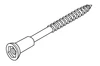 Female Solid Set hurricane anchor with stainless steel head and 1/4-20 internal thread