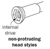 Female Solid Set anchor 5/16 inch internal hex drive