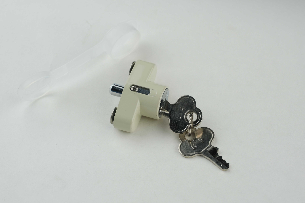 Accordion Shutters HV Push Button Keyed Lock