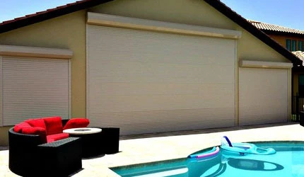 Roll-down hurricane shutters