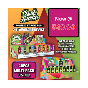 Cloud Nurdz 30k Puffs Disposable Vape -  Variety Pack (40ct  Display) Cloud Nurdz 30k Puffs Disposable Vape -  Variety Pack (40ct  Display)