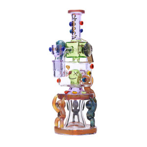 Cheech Glass 12" Aliens Lifting The King Water Pipe