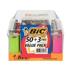 Bic Classic Mini Lighters Value Pack - Pack of 50 + 3 Free Bic Classic Mini Lighters Value Pack - Pack of 50 + 3 Free