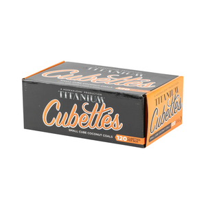 Titanium Natural Hookah Coals Cubettes 120ct Titanium Natural Hookah Coals Cubettes 120ct