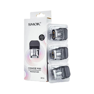 Smok Novo X Mesh Replacement Pod - 3 Pack 0.8 Ohm Smok Novo X Mesh Replacement Pod - 3 Pack 0.8 Ohm