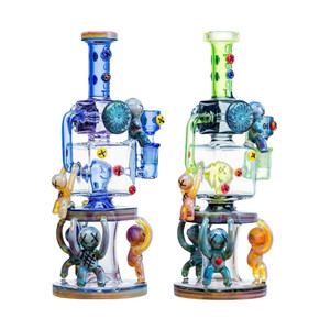 Cheech Glass 12" Aliens Lifting The King Water Pipe Cheech Glass 12" Aliens Lifting The King Water Pipe