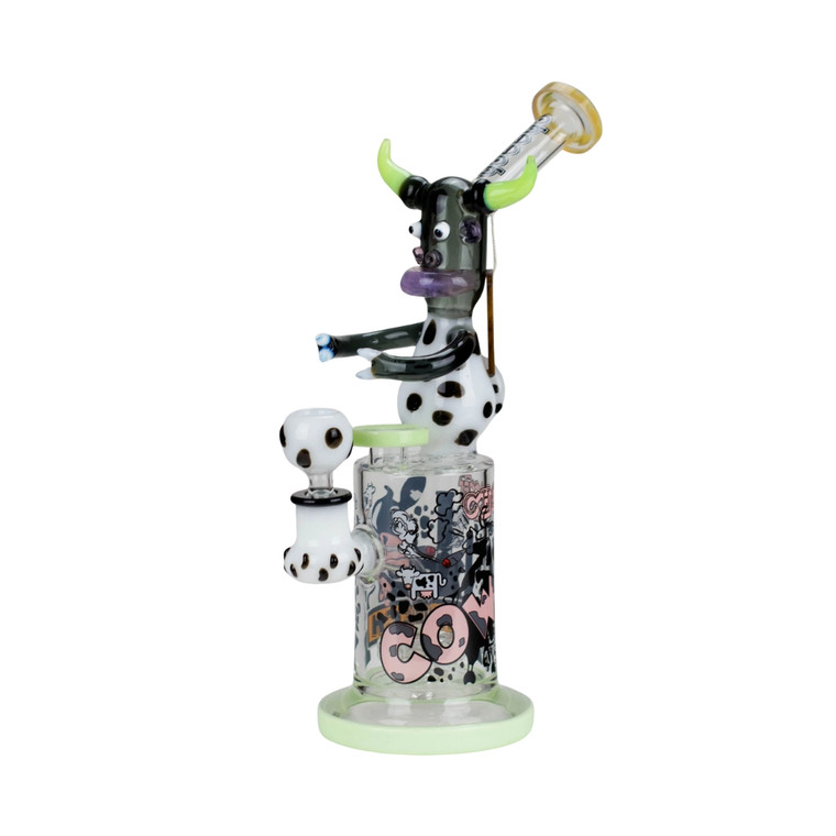 Cheech Glass 11" You Mess With The Bull You Get The Horns (The Cow) Water Pipe CHE-333 Cheech Glass 11" You Mess With The Bull You Get The Horns (The Cow) Water Pipe CHE-333