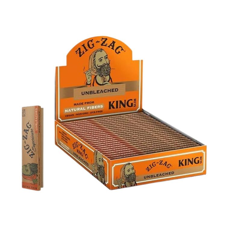 Zig Zag Unbleached King Slim Papers (24 Booklets) - 32 Sheets Each Zig Zag Unbleached King Slim Papers (24 Booklets) - 32 Sheets Each