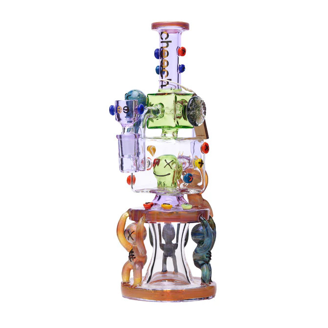 Cheech Glass 12" Aliens Lifting The King Water Pipe