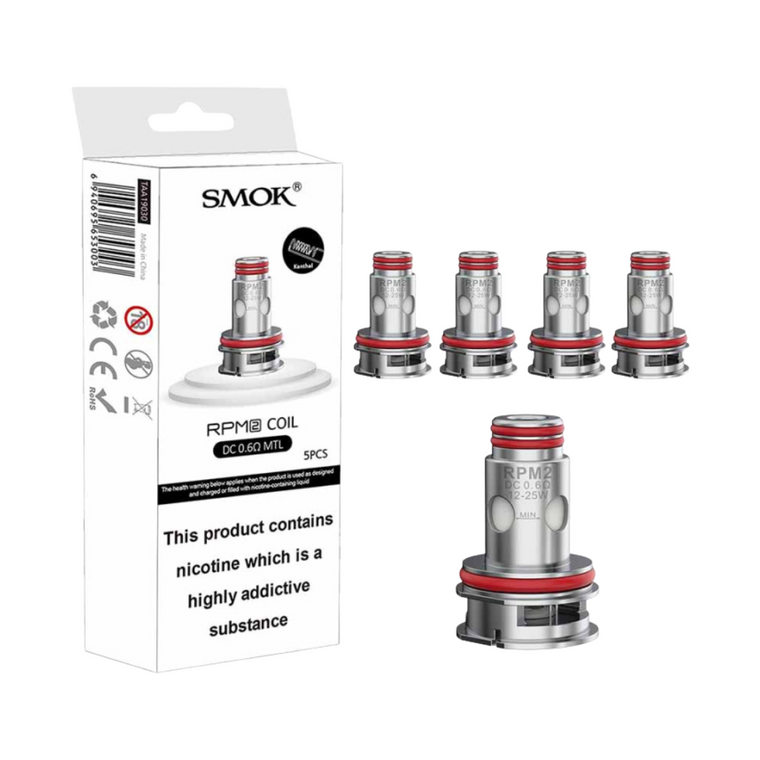 Smok Rpm 2 Dc 0.6 Ohms 5 Coils Per Pack Smok Rpm 2 Dc 0.6 Ohms 5 Coils Per Pack