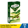 Chocolatos Coated Wafer Roll Rich Smooth Matcha, 54gr