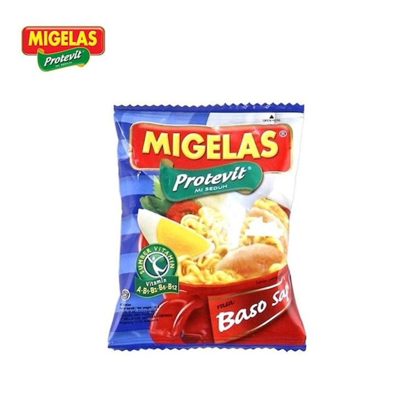 Migelas Protevit Mie Instant Rasa Baso Sapi Beef Meatball Flavor 28