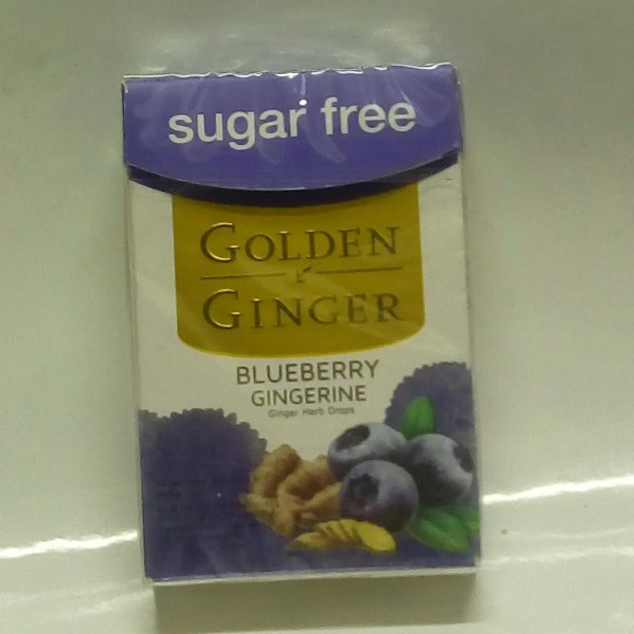 Golden Ginger Herb Drops Blueberry Gingerine (sugar free), 45 Gram