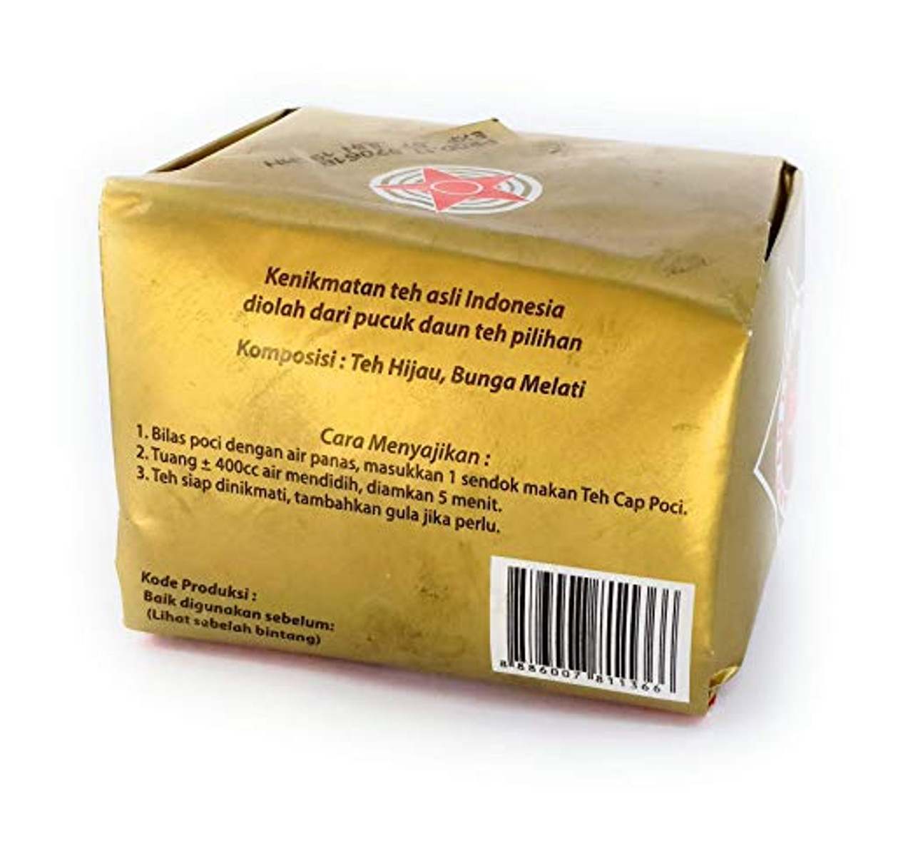 Teh Cap Poci Mas - Poci Gold Green Tea Jasmine Loose, 40 Gram