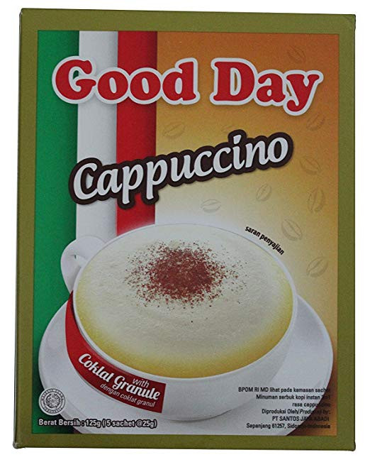 Good Day Cappuccino with Chocolate Granule Instant Coffee Box, 125