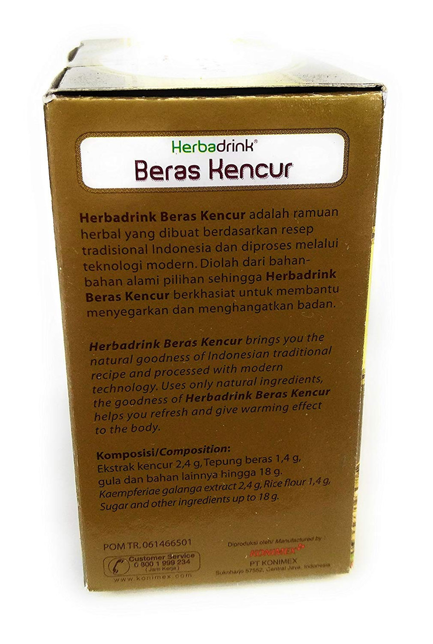 Herbadrink Beras Kencur Powder, 1 Pack (5 sachet @18gr)