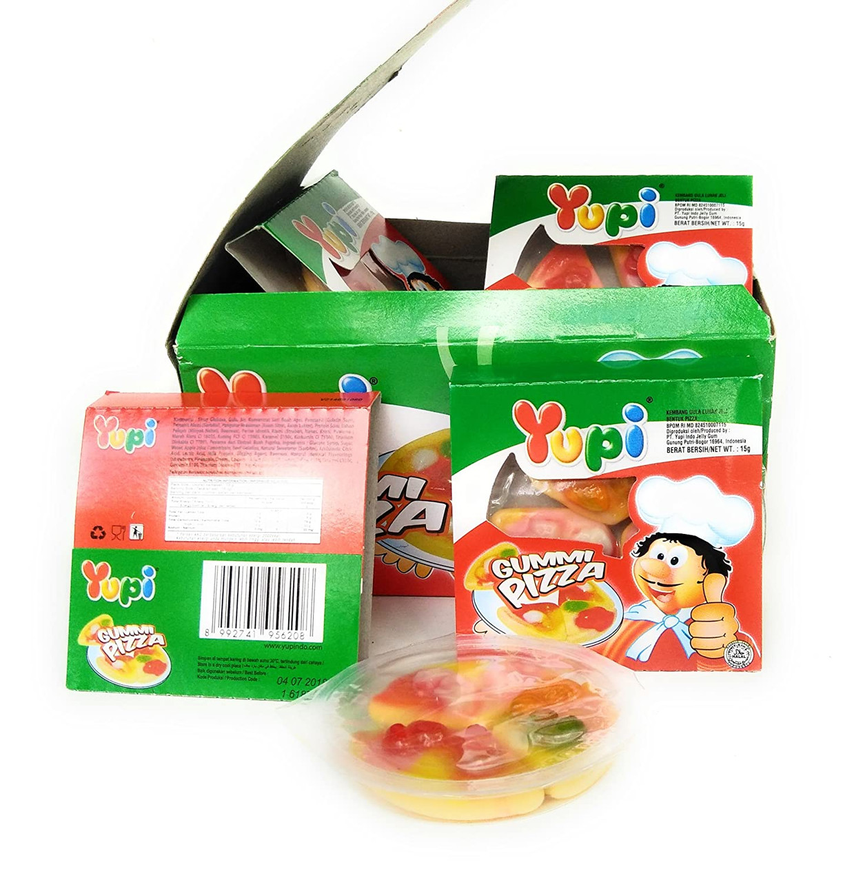 Yupi Gummy Candy Gummi Pizza, 12 Gram 12-ct (1 Box) - Javanese Taste