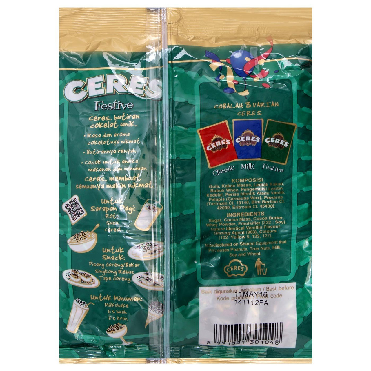 Ceres Hagelslag Rice Chocolate Sprinkle Festive (200 Gram)