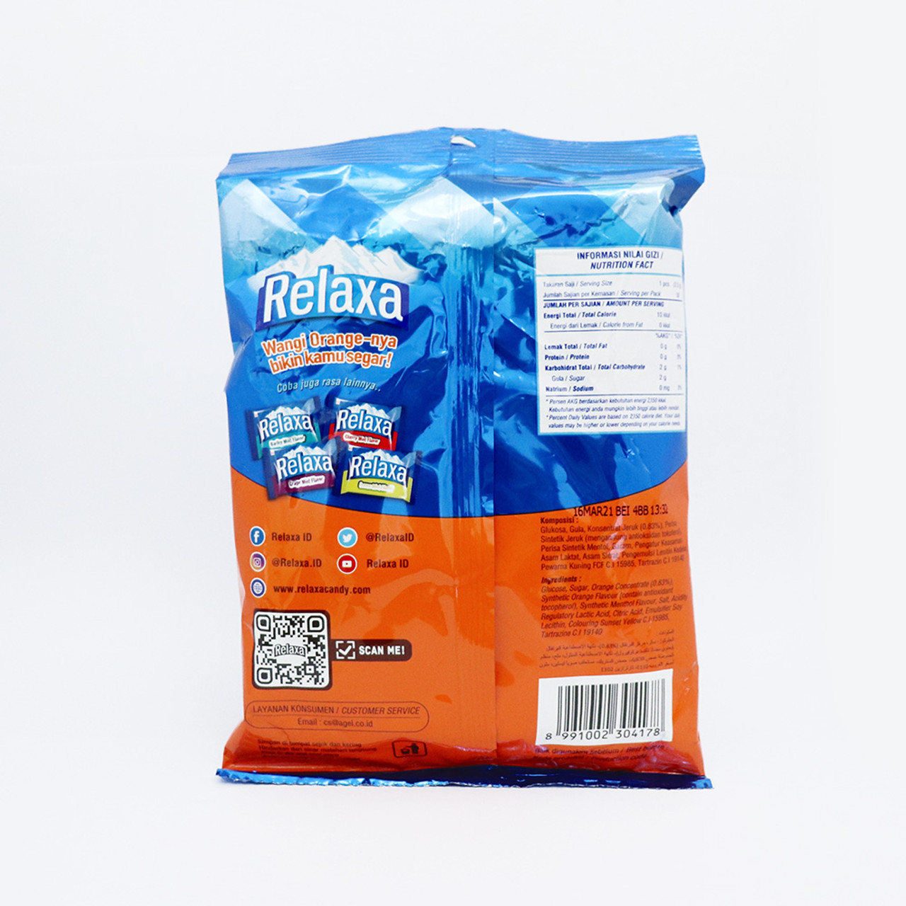 Relaxa Candy Orange Mint, 125 gram