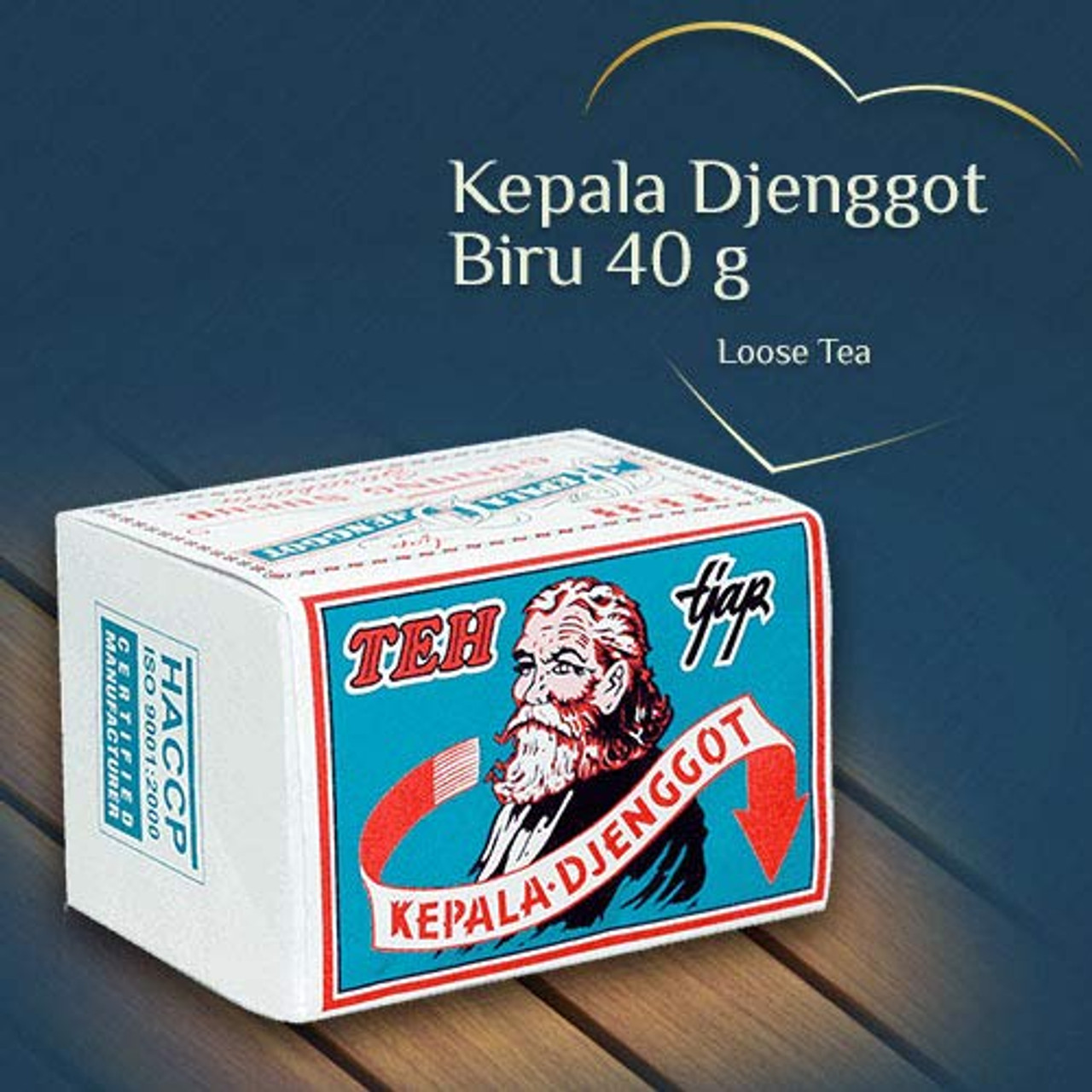 Kepala Djenggot Teh Bungkus Biru- Jasmine Loose Tea, 40 Gram