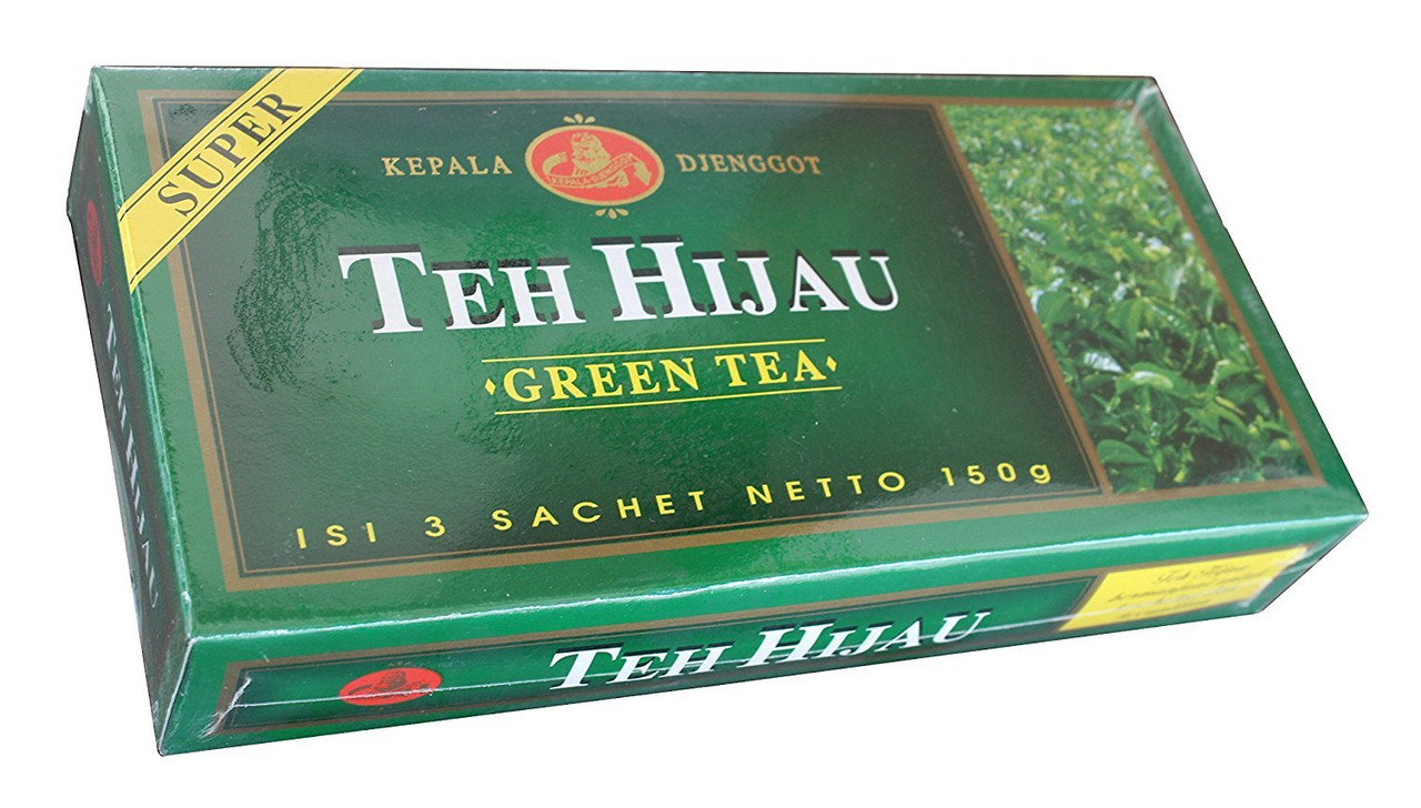 Kepala Djenggot Teh Hijau Super (Green Tea) Loose, 150 Gram (Sachet @ 50 Gram) 