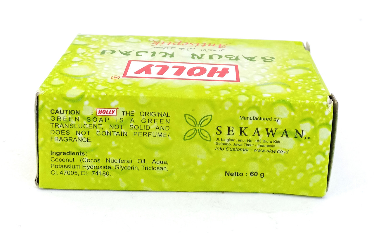 Holly Sabun Hijau Green Soap Antiseptic, 80 Gram