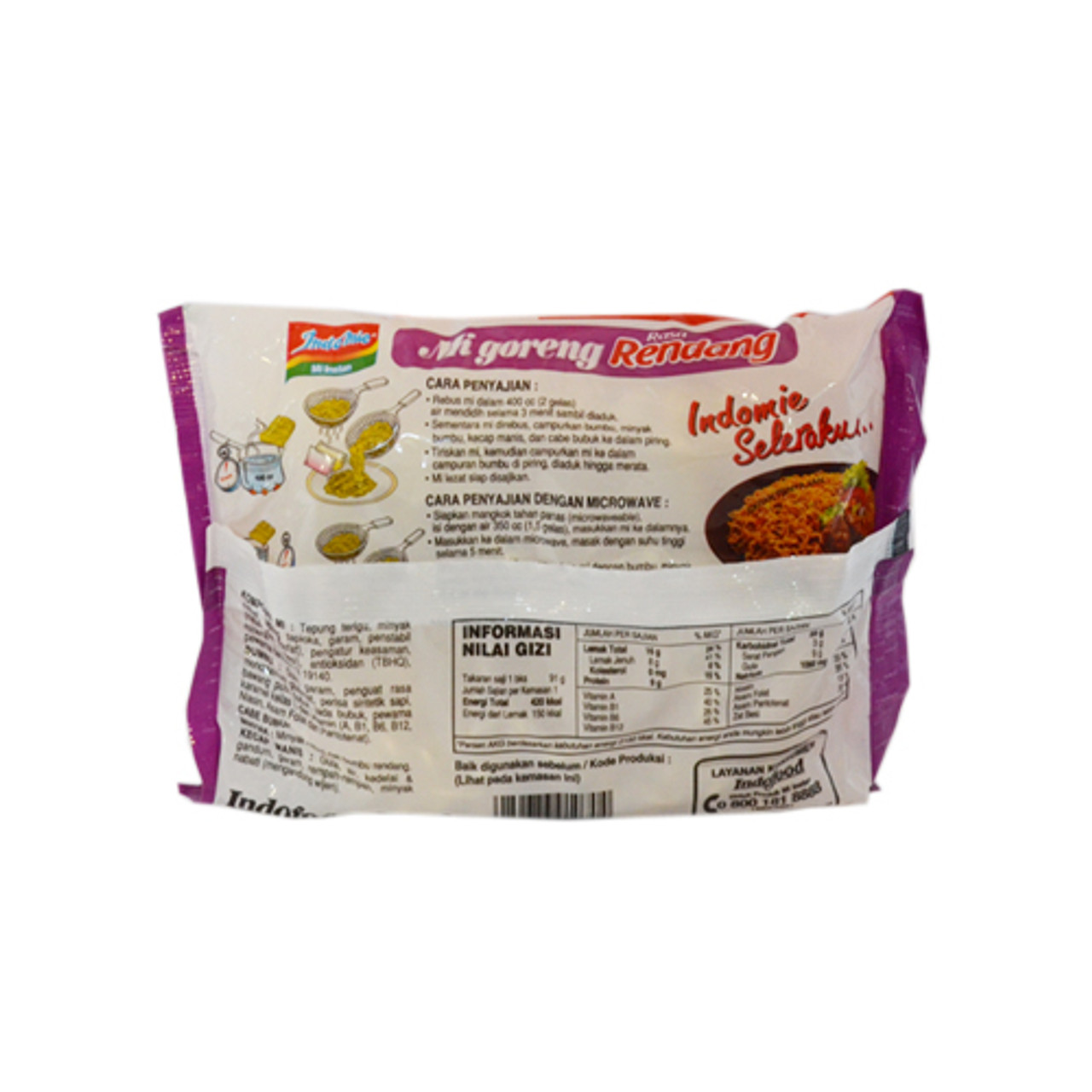 Indomie Instant Noodle Mi Goreng Rendang, 91 Gram (1 pcs) - UD