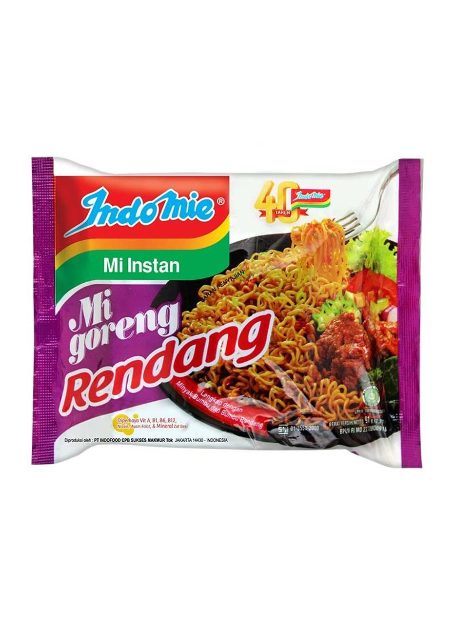 Indomie Instant Noodle Mi Goreng Rendang, 91 Gram (5 pcs)