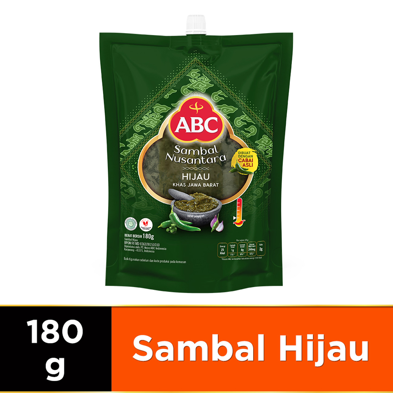ABC Homestyle Sambal Hijau - Green Chili Sauce, 180 Gram