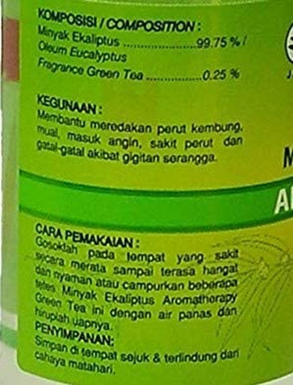 Eagle Brand - Cap Lang Eucalyptus Oil Aromatherapy Green Tea, 30ml