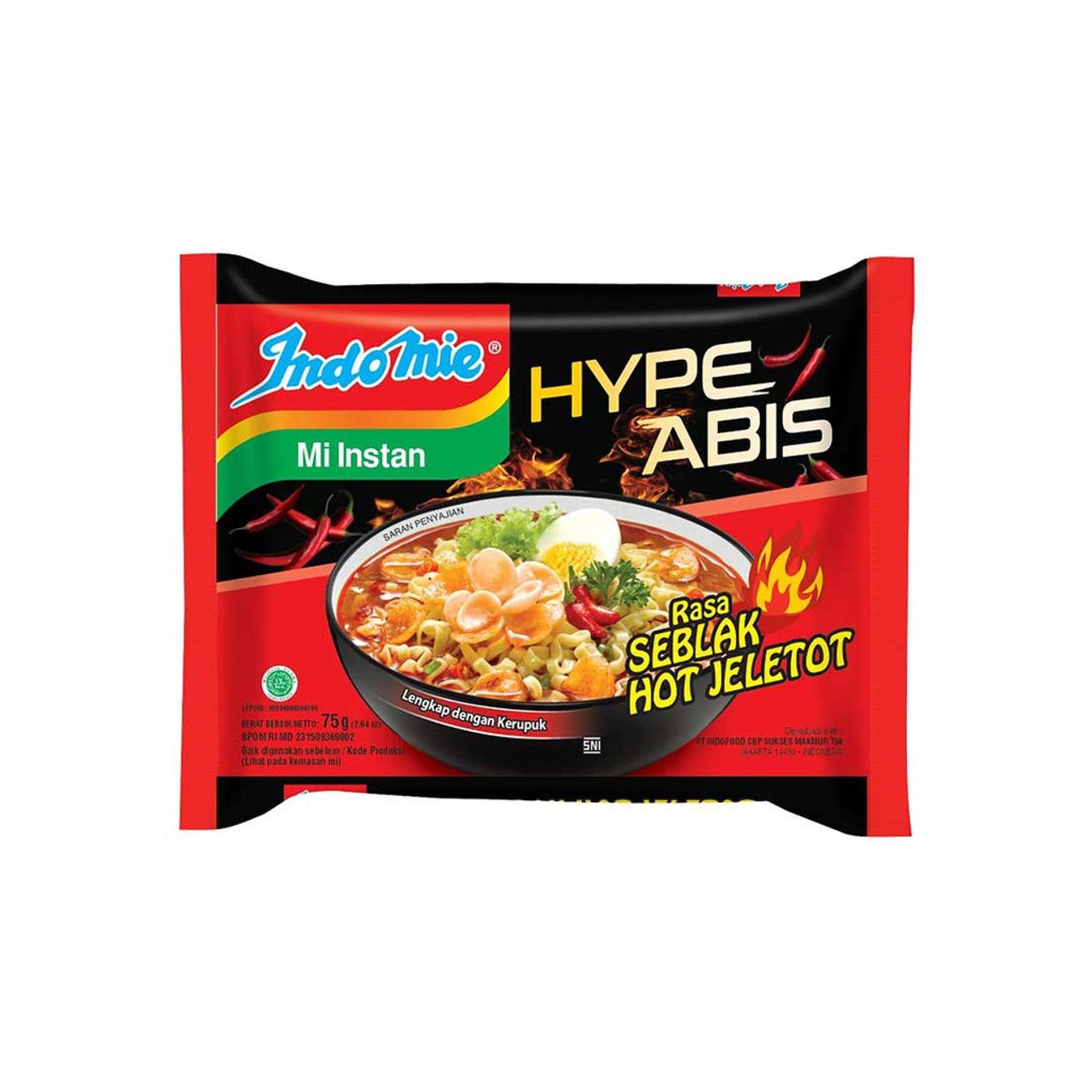 Indomie Hype Abis Rasa Seblak Hot Jeletot, 75 Gram (1 pcs)