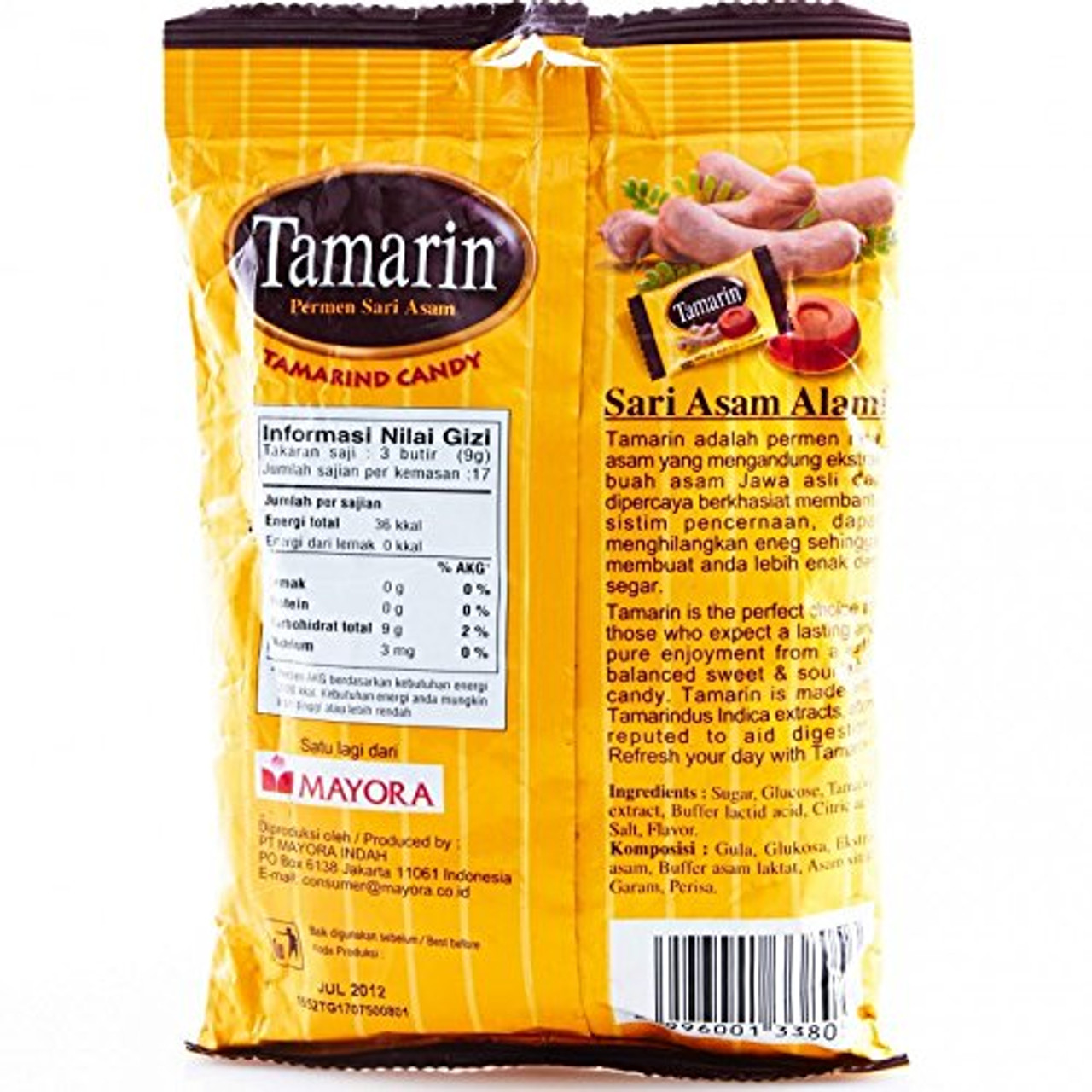 Tamarin Permen Sari Asam - Tamarind Sour Candy, 108 Gram