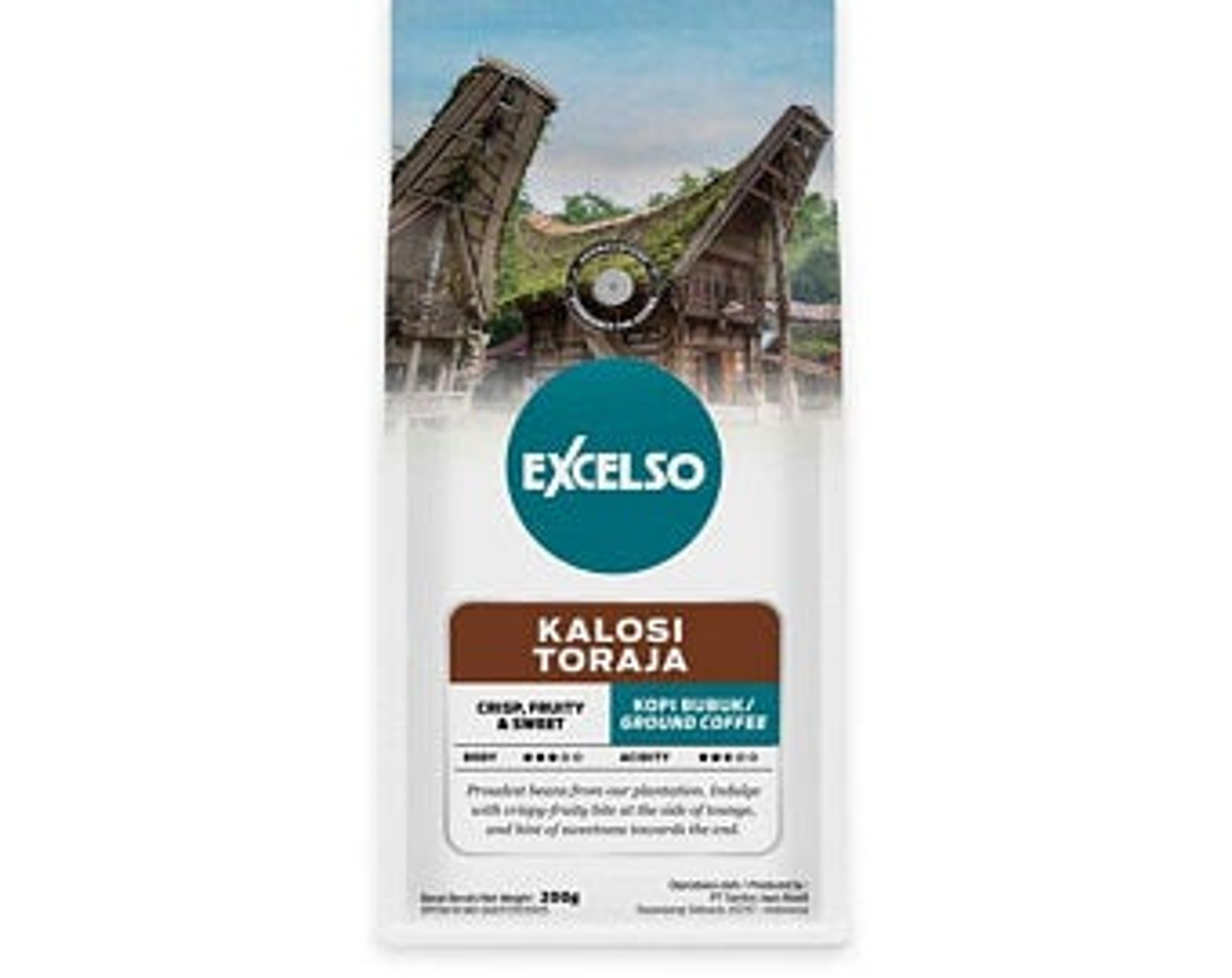 Excelso Toraja Kalosi - Ground Coffee, 200 Gram (Pouch)