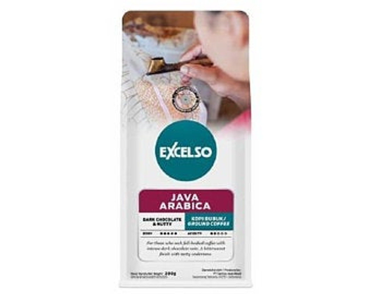 Excelso Java Arabica Ground Coffee, 200 Gram (Pouch)