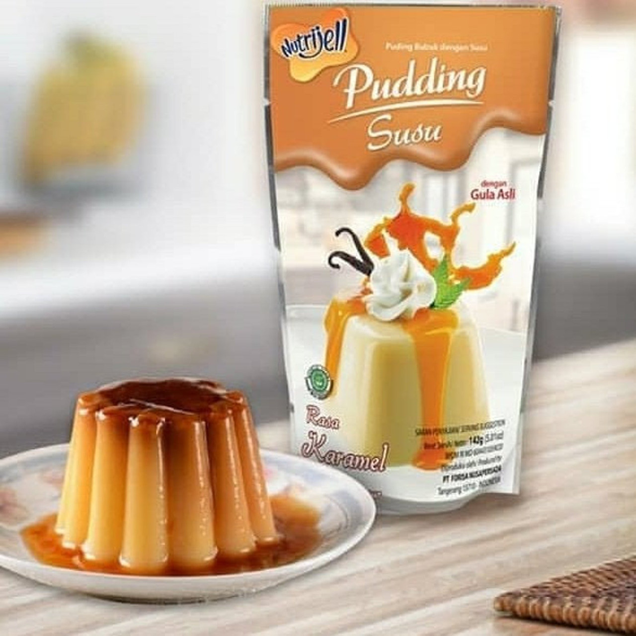 Nutrijell Puding Susu Karamel ( Caramel Flafour) 142 gr - 5.1 oz 