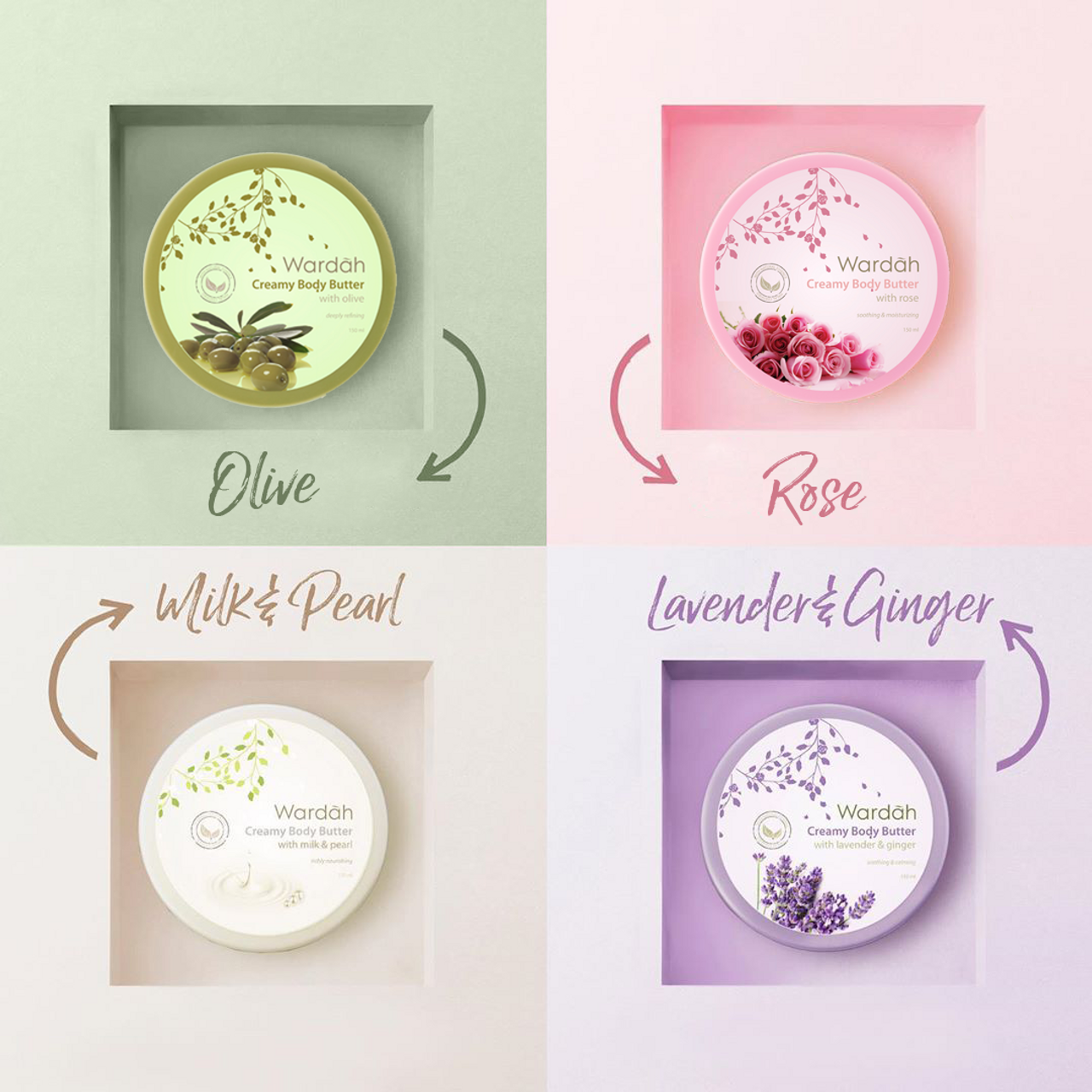 Wardah Creamy Body Butter With Olive 150ml