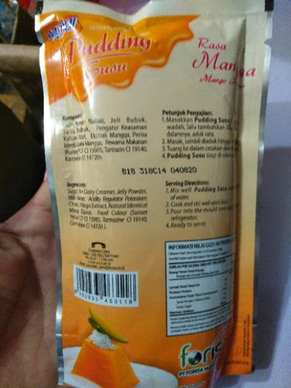 Nutrijell Puding Susu Mangga (Mango Flavor Milk Pudding) 170 gr - 5.99 oz