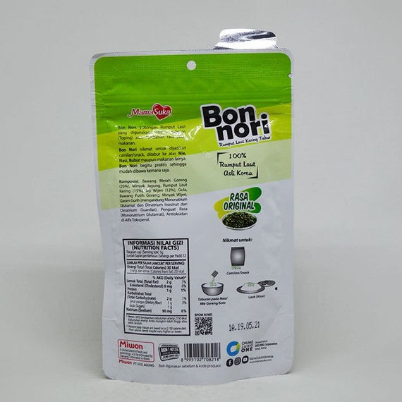 Mama Suka Bon Nori Original, 60 gr 2.11 oz UD Jawa Berkah Makmur