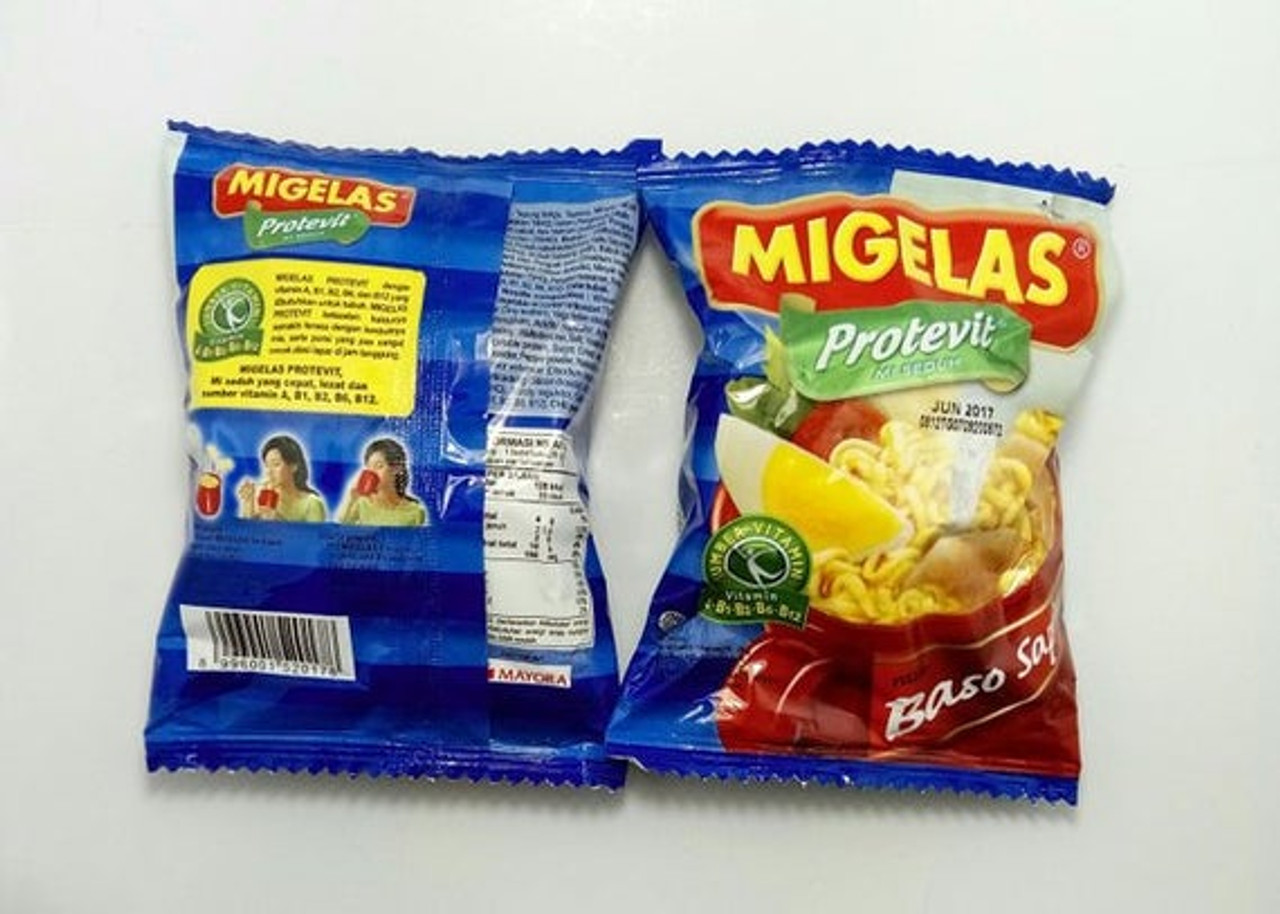 Migelas Protevit Mie Instant Rasa Baso Sapi Beef Meatball Flavor 28