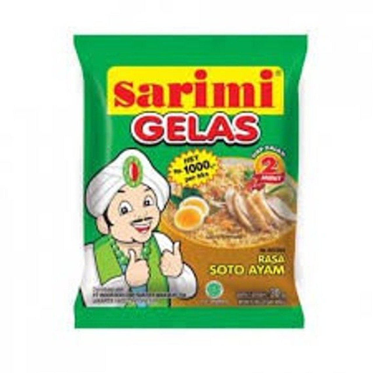 Sarimi Gelas Rasa Soto Ayam Chicken Soto Flavor 30 Gr Javanese Taste