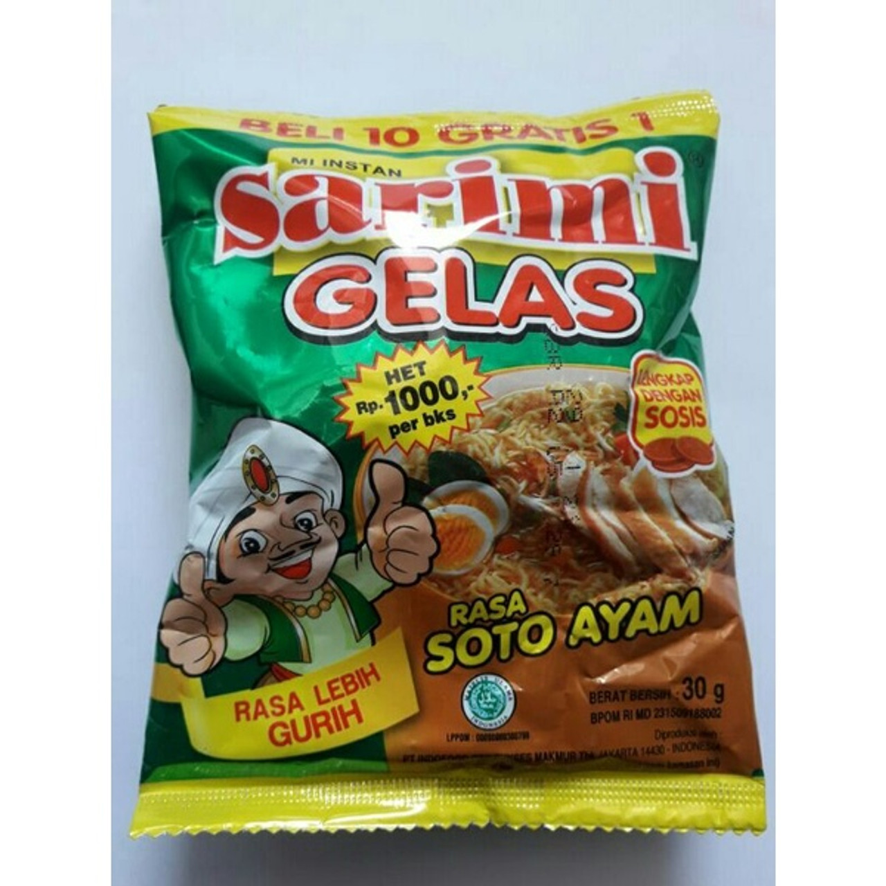 Komposisi Mie Gelas Rasa Baso Sapi Sarimi Gelas Rasa Soto Ayam