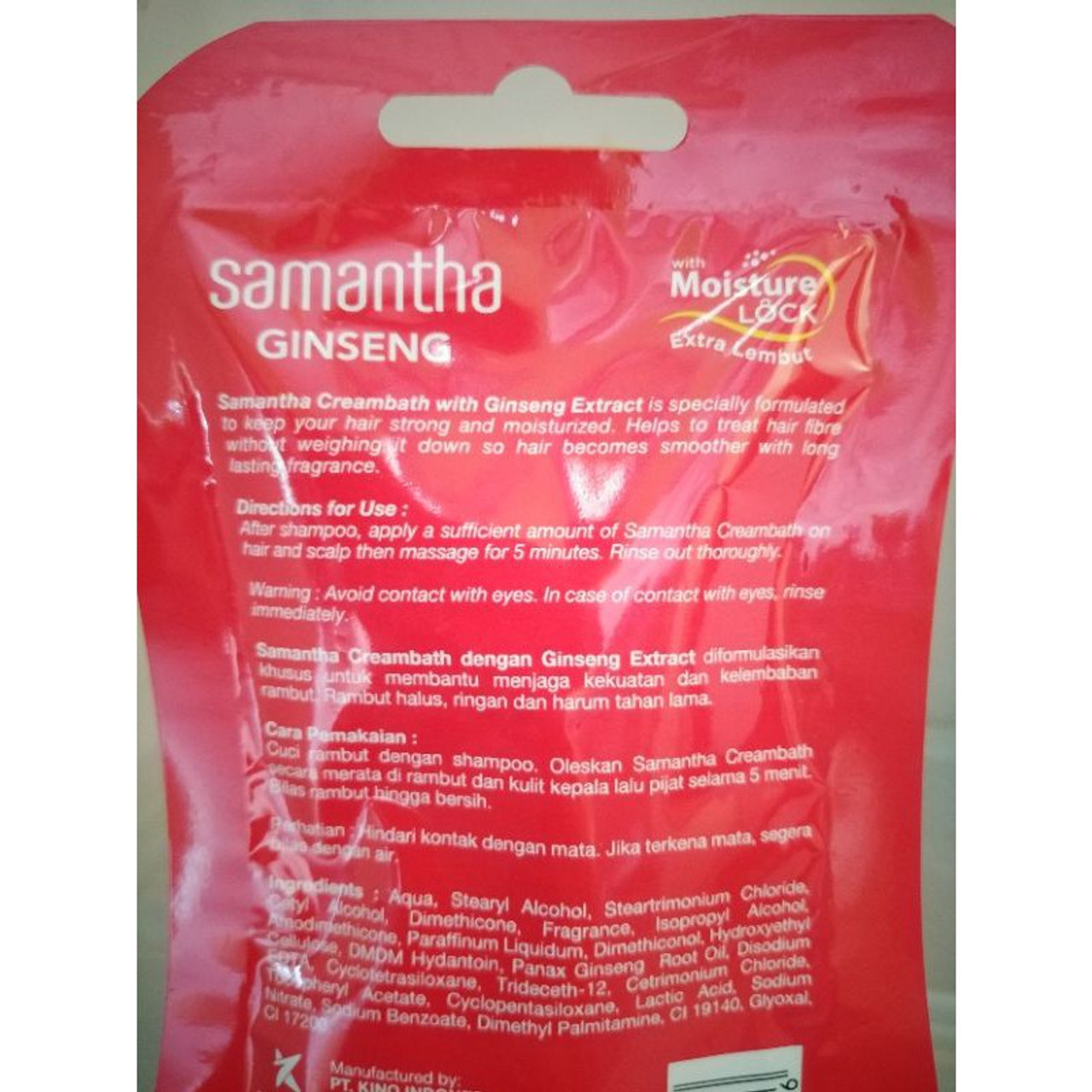 Samantha Hair Creambath with Gingseng 30g