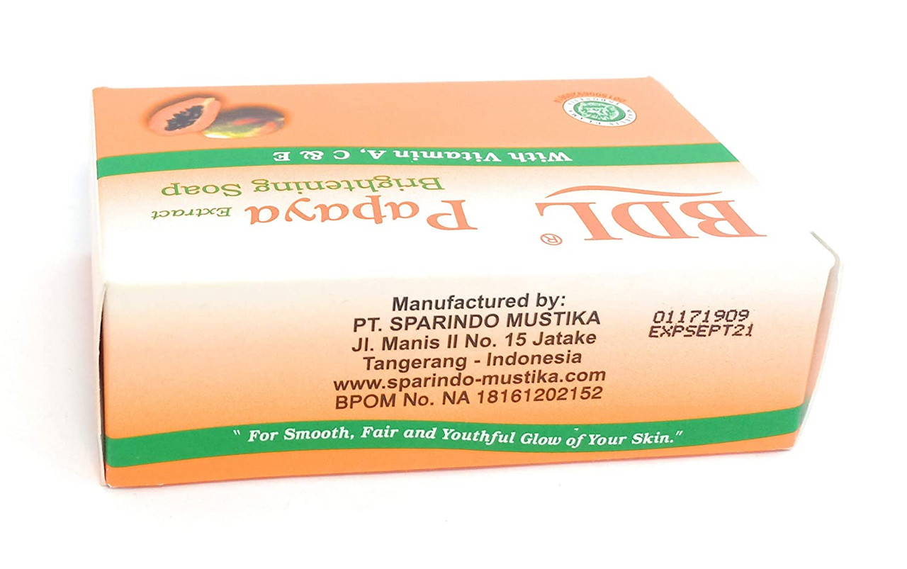 BDL Brightning Soap with Papaya Extract (Pepaya), 60 Gram UD Jawa
