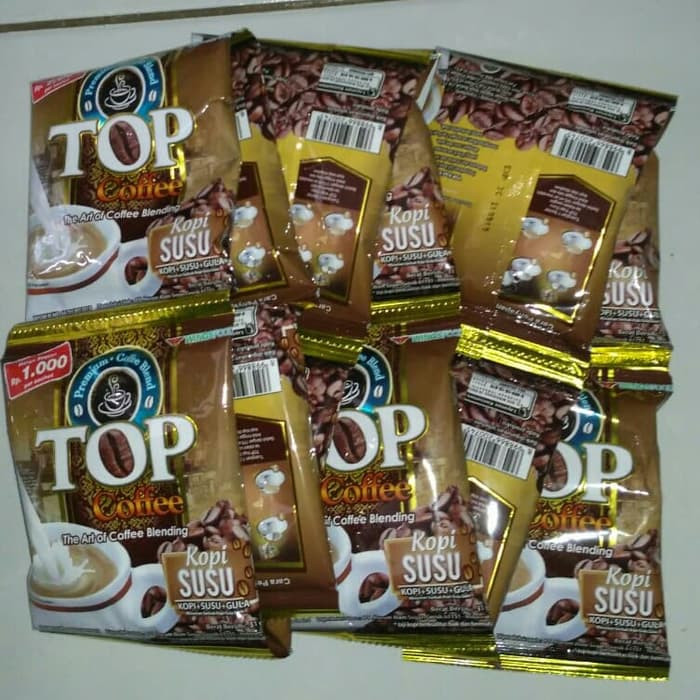 TOP Coffee Kopi Susu 3 in 1, 31 gr /1.09 Oz (10 sachets